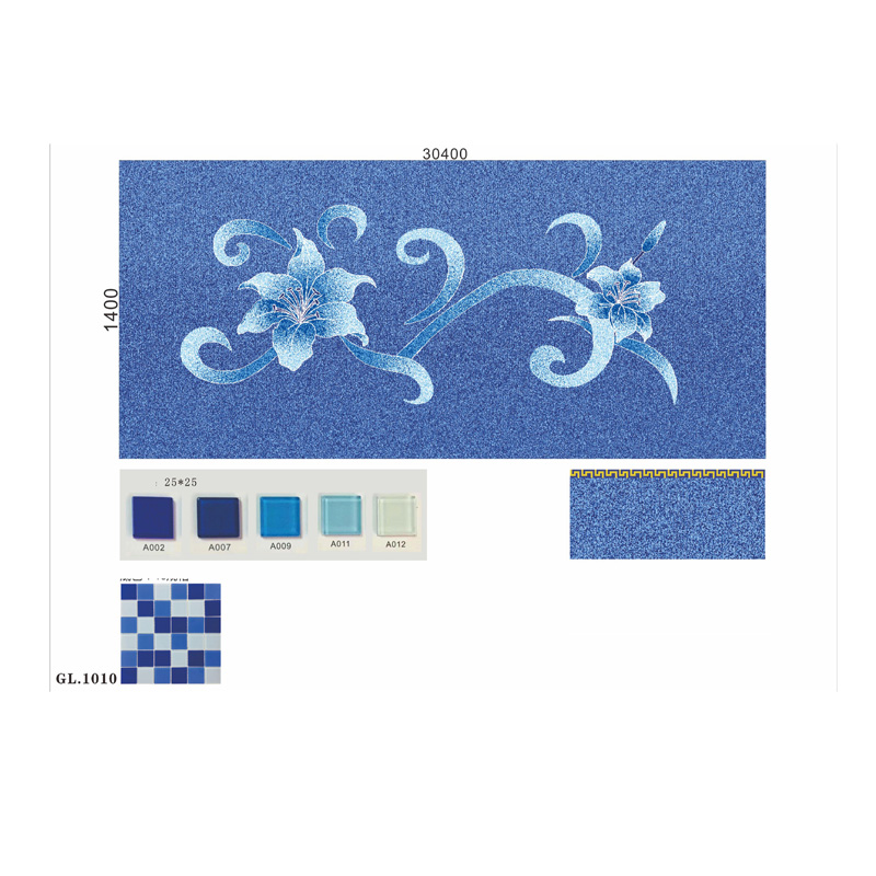  Blue Mosaic Tiles for Pool  