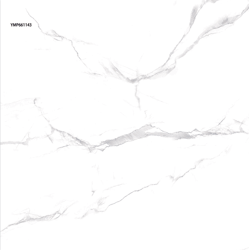 600X600mm Polished Glazed Calacatta White Marble Gloss Floor Tiles Manufacture