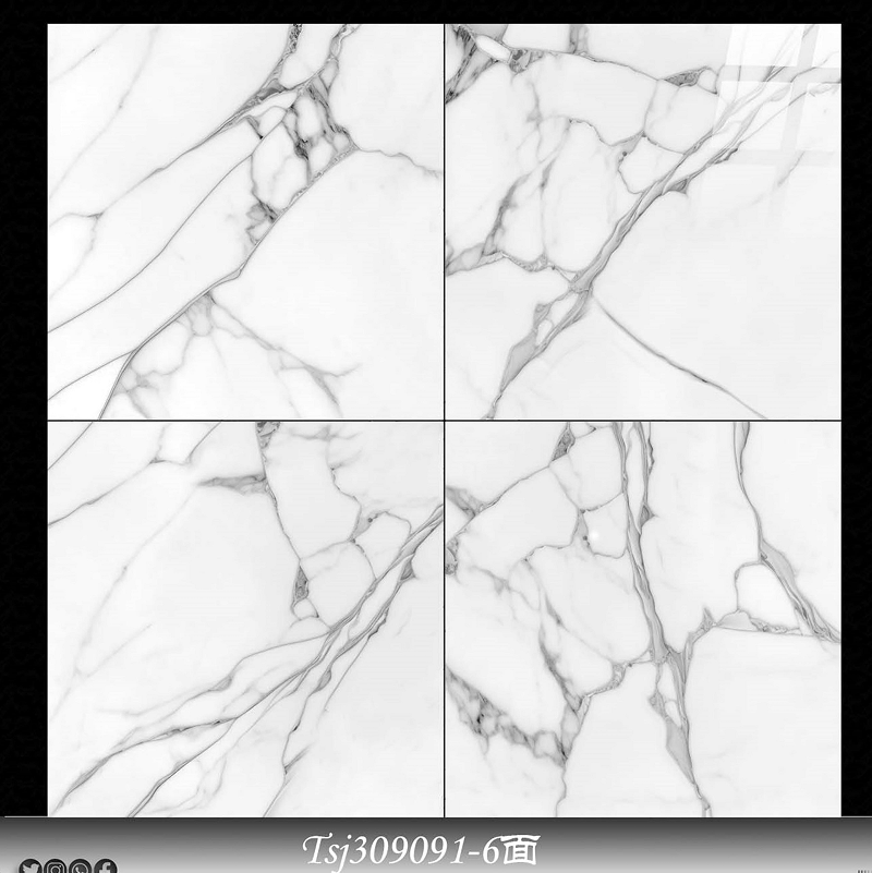 6 faces white marble tile wholesalers