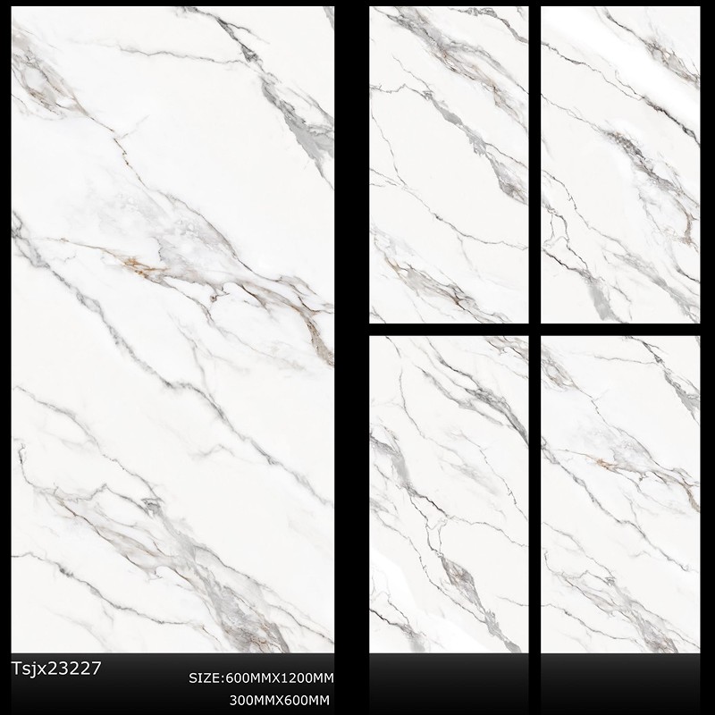 3D Glazed Full Polish 4 Design Surface Kara white marble tiles wholesaler from China