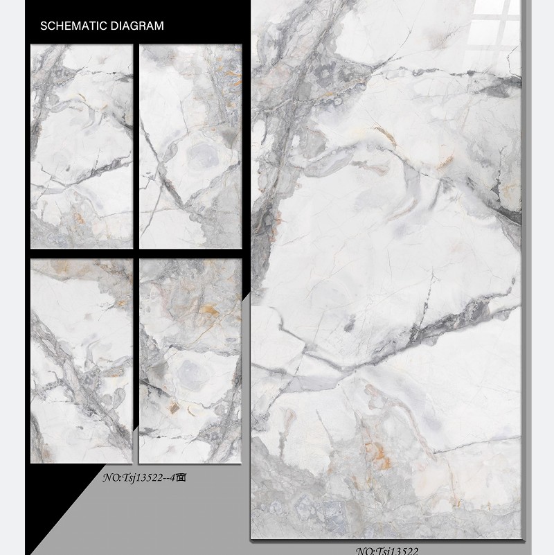 Kara white marble tiles