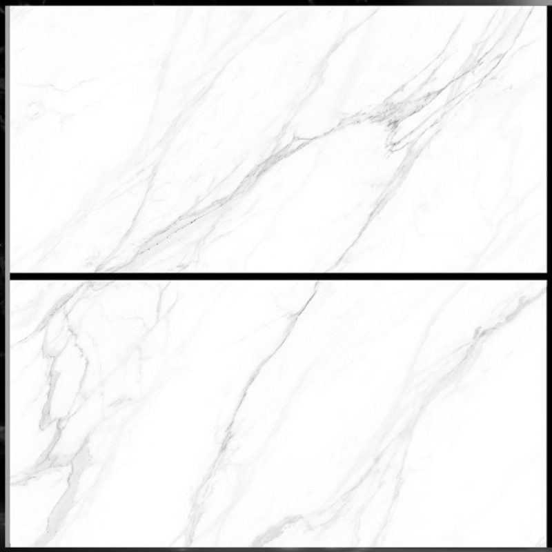 Carrara White Glazed Polished Tiles 300x600mm