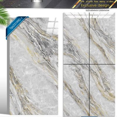 Fujian Modern design 600X1200 Sintered Stone Glazed Glossy Big Tile